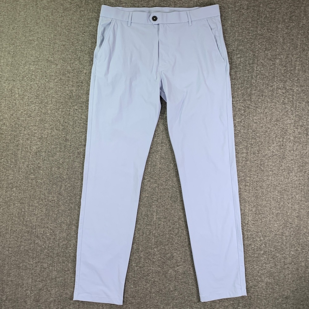 Greyson Montauk Pants Men 34x32 Blue Performance Golf Stretch Trousers Modern